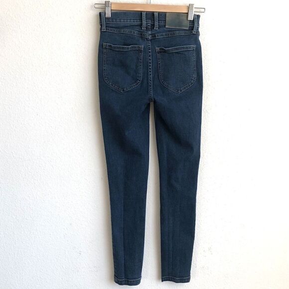 Tularosa Nora Skinny Jeans Size 24 High Rise Patch Pockets Stretch Button Front - Picture 5 of 10